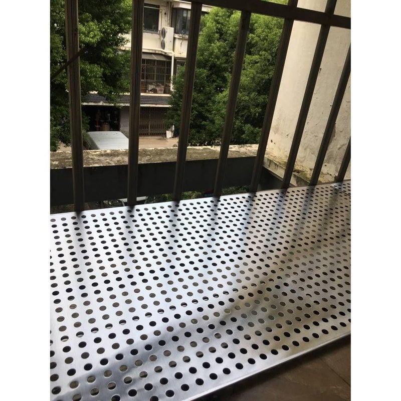 Bilaida 2Pcs Stainless Steel Perforated Sheet (SUS304), 16" Width, 12.6" Length, 0.28'' Aperture, 0.47'' Hole Pitch (0.028" Thickness) - Image 4